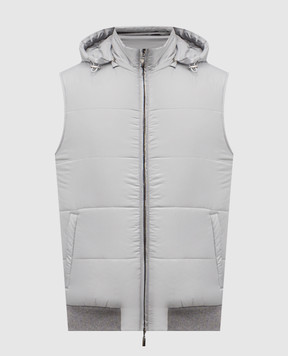 Doriani Cashmere Сірий стьобаний жилет A427CAP323462