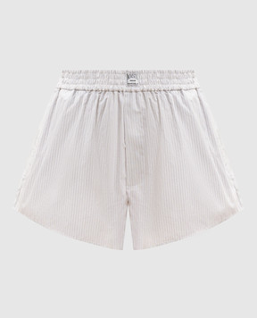Maison Margiela MM6 Білі шорти в смужку з логотипом S52MU0134M35730
