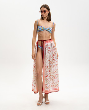 Dolce&Gabbana Біле парео в квітковий принт O4A05JON0DO