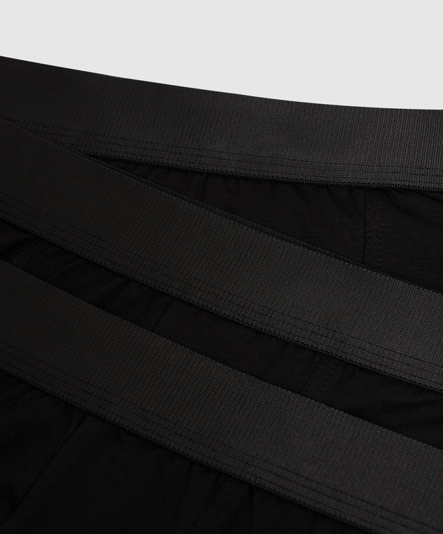 CDLP Набір чорних трусів-бріфів з візерунком логотипа в тон MUW002011723 зображення 3