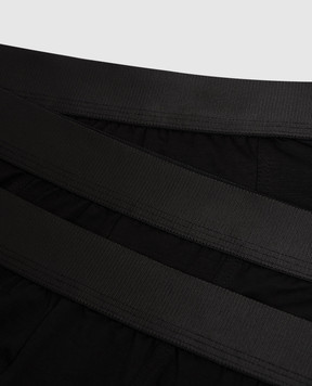 CDLP Набор черных трусов-брифов с узором логотипа в тон MUW002011723