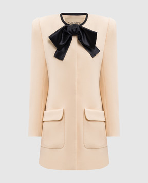 Valentino Бежеве пальто з вовни з аплікацією 8B0CJ4529Q0