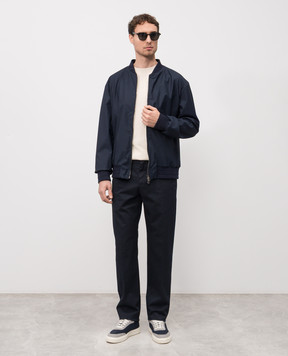 ISAIA Синій бомбер з вовною SW730897541