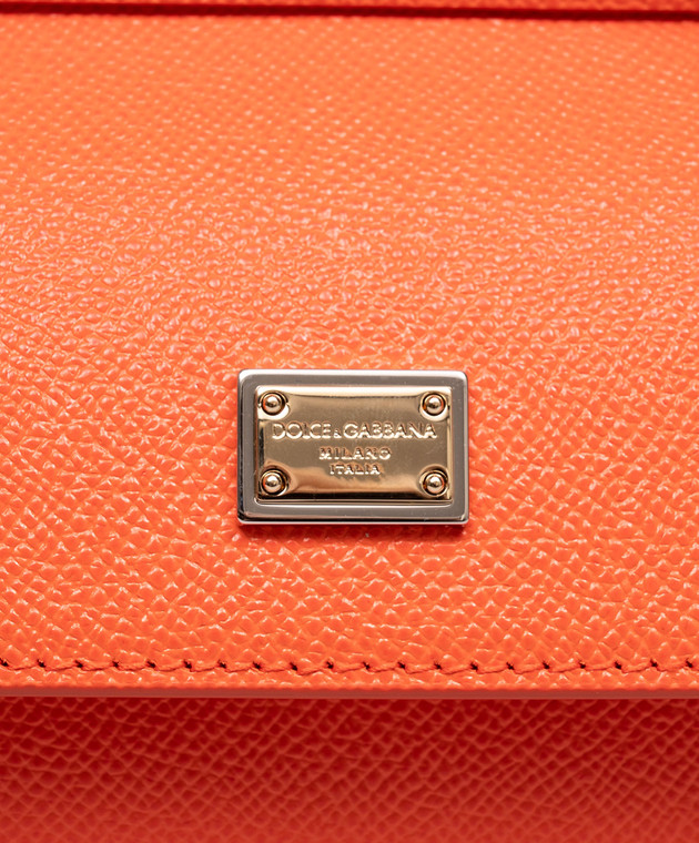Dolce&Gabbana Помаранчева шкіряна сумка-міні Sicily BB7116B1001 зображення 4