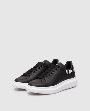 Alexander McQueen Чорні шкіряні кросівки Oversized 553680WIAKB