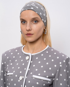 Rowen Rose Сіра пов'язка на голову в горох RRF04