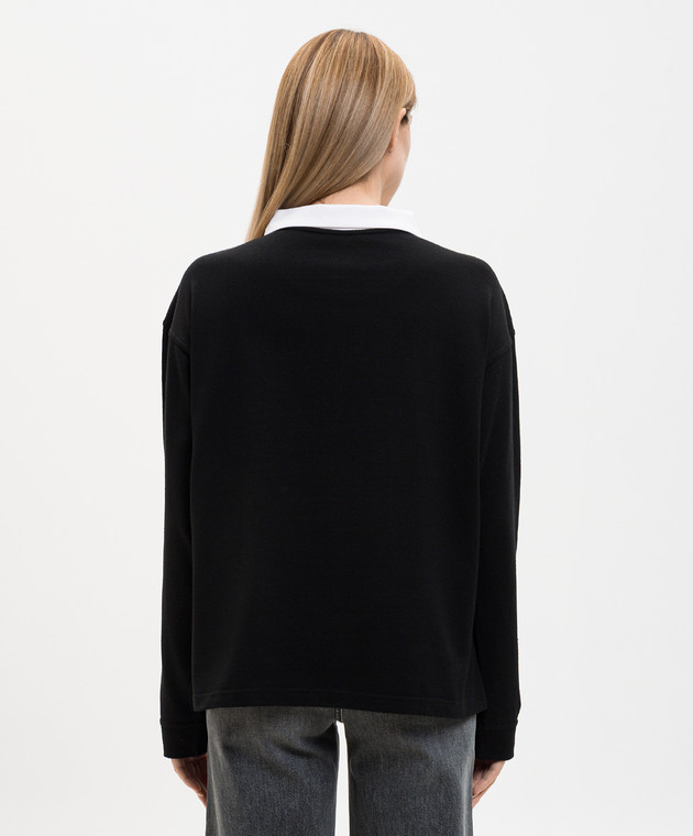 Khaite Чорне поло Faithful із шовку 24534219 зображення 4