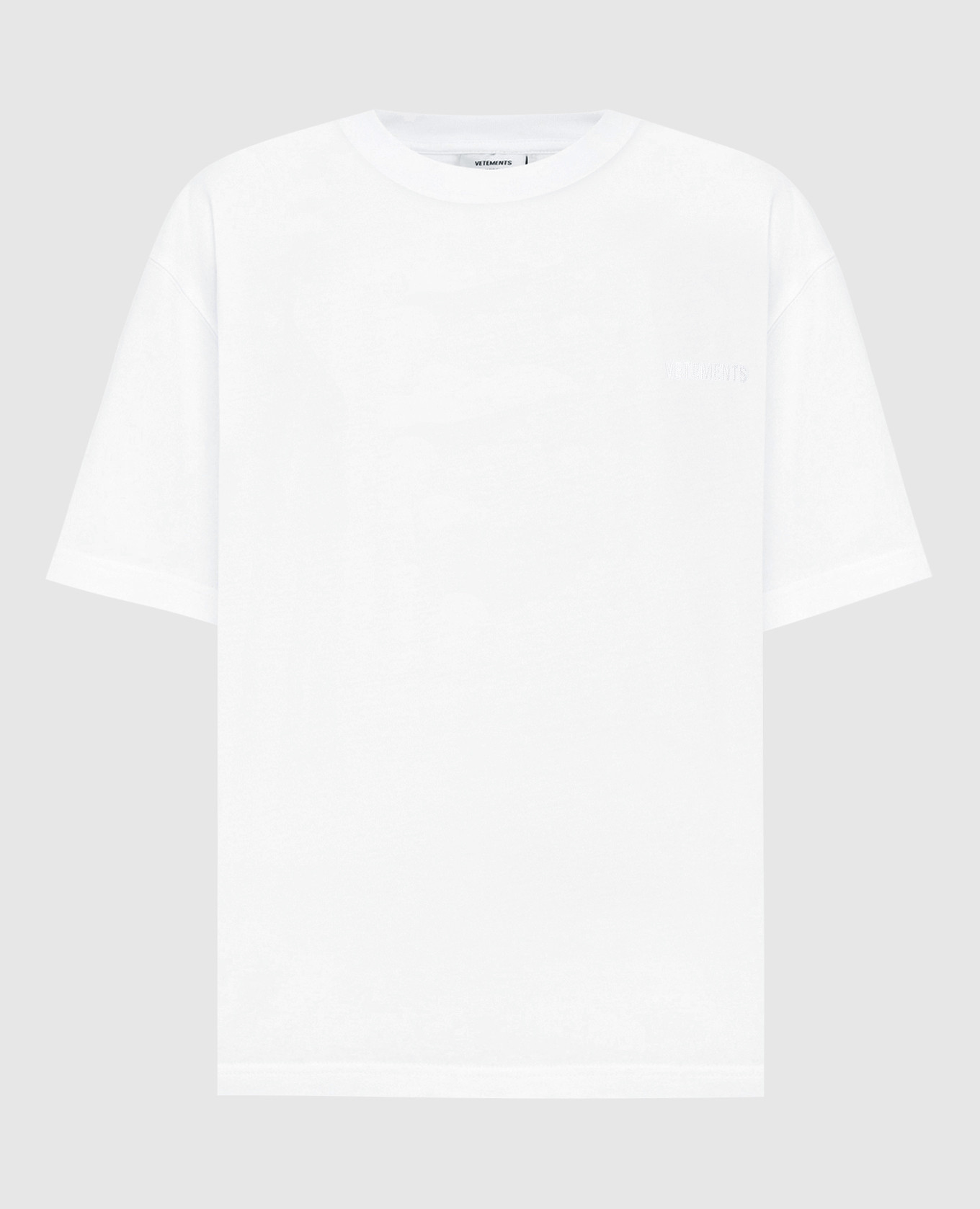 

Белая футболка с вышивкой логотипа, Белый, Футболки