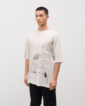 Ann Demeulemeester Белая футболка Dieter B0013826FA206