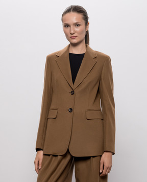 Max Mara Жакет VOLPINO коричневого цвета из шерсти MSTVOLPINO