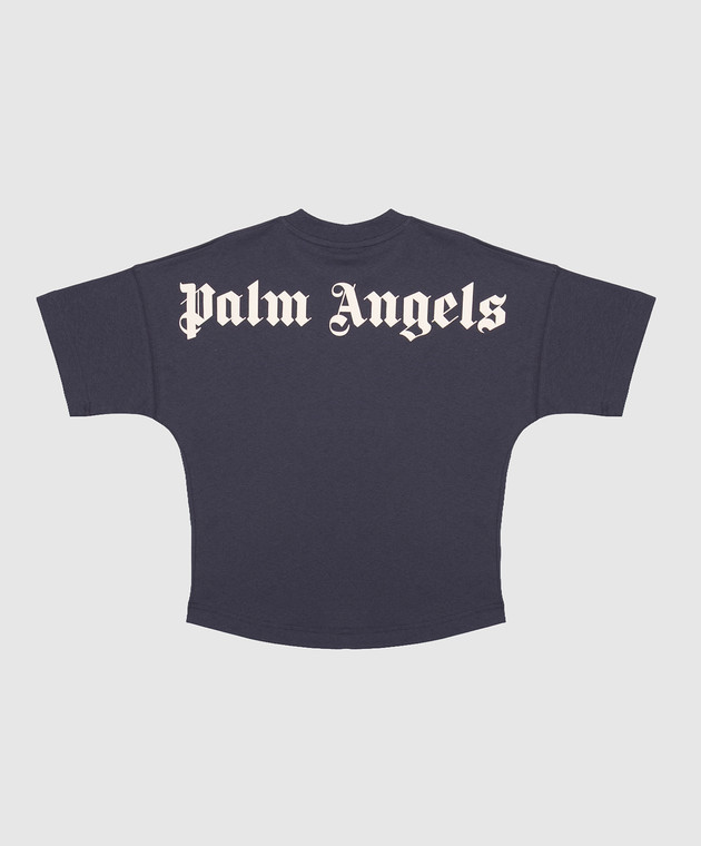 Palm Angels Детская синяя футболка с принтом логотипа F6PAJBTH012 изображение 2
