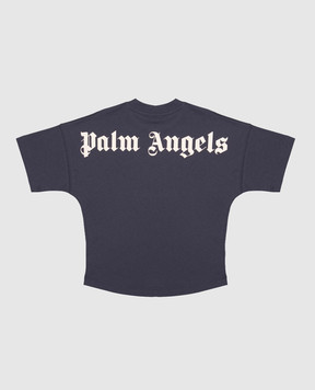 Palm Angels Дитяча синя футболка з принтом логотипа F6PAJBTH012