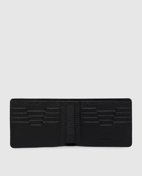 Stefano Ricci Чорне шкіряне портмоне з металевою емблемою PP301GUVD