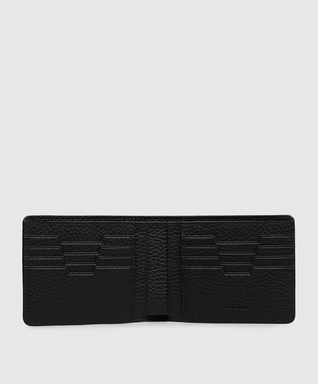 Stefano Ricci Черный кожаный портмоне с металлической эмблемой PP301GUVD изображение 3