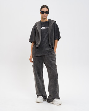Off-White Сіра футболка Xerox Star з ефектом потертості 2AA134F25JER001