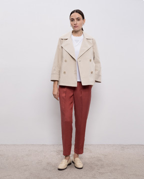 Peserico Біла футболка з ланцюжком моніль A06881J00070C