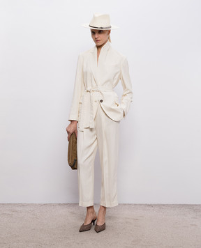 Brunello Cucinelli Жакет цвета айвори с пайетками ML5927367