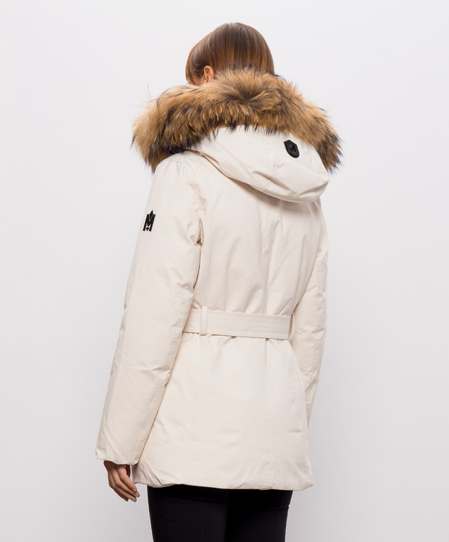 Mackage Бежева пухова куртка Jeni з хутром єнота JENIFZ зображення 4