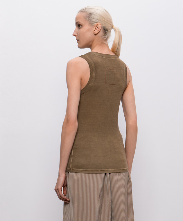 UMA WANG Коричнева майка Ti UW1030 зображення 4