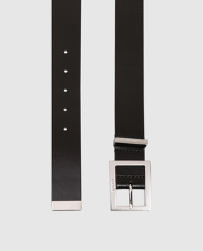 Dondup Чорний шкіряний ремінь з логотипом WC325PL0661DXXX