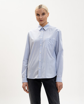 Saint Laurent Блакитна сорочка в смужку 861080Y7J66