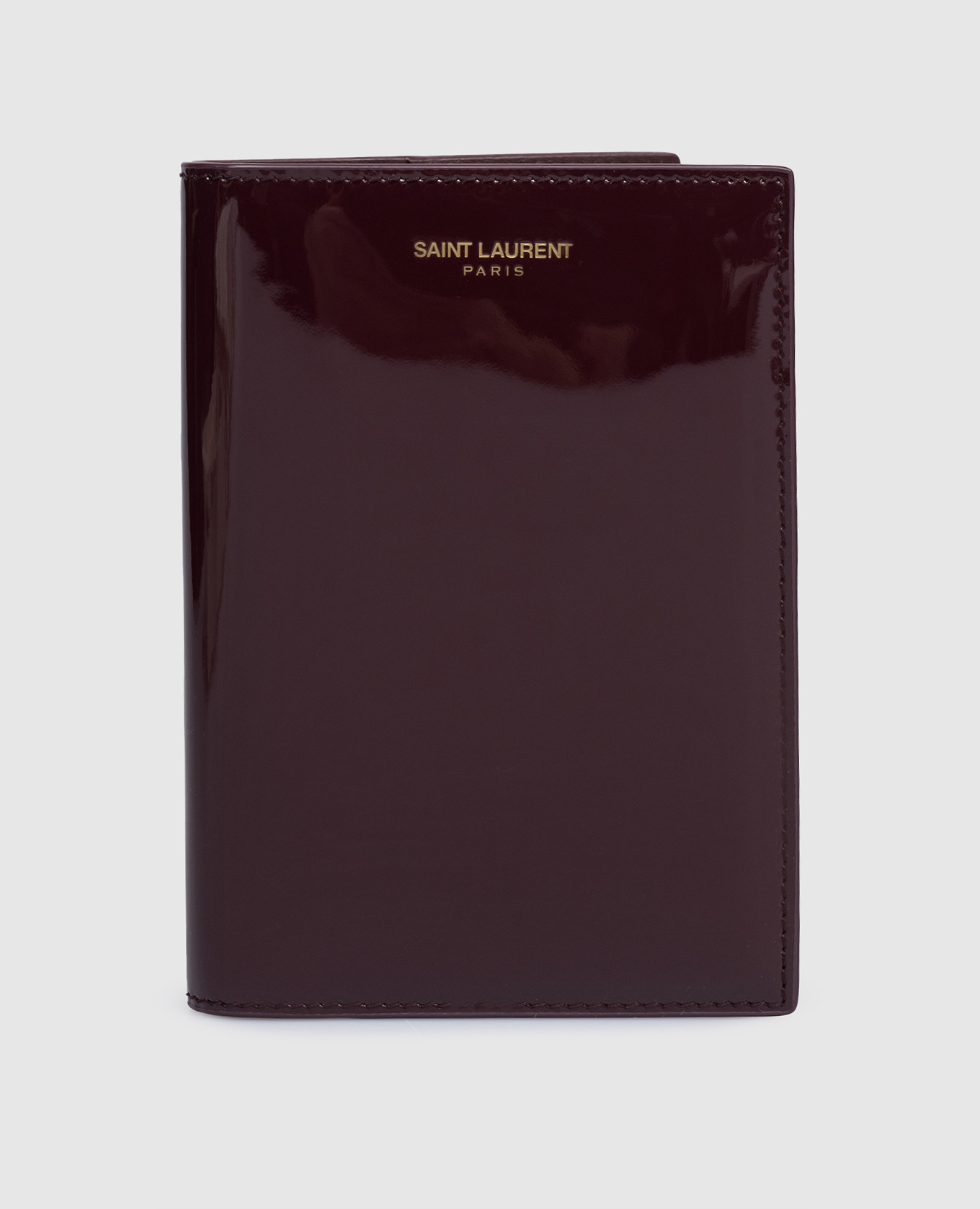 

Бордовая кожаная лакированная обложка для паспорта, Бордовый, Обложки для паспорта