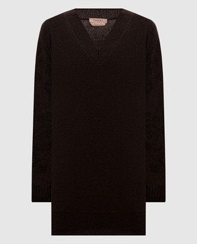 Twinset Коричнева сукня з вовною та кашеміром 262TP3551
