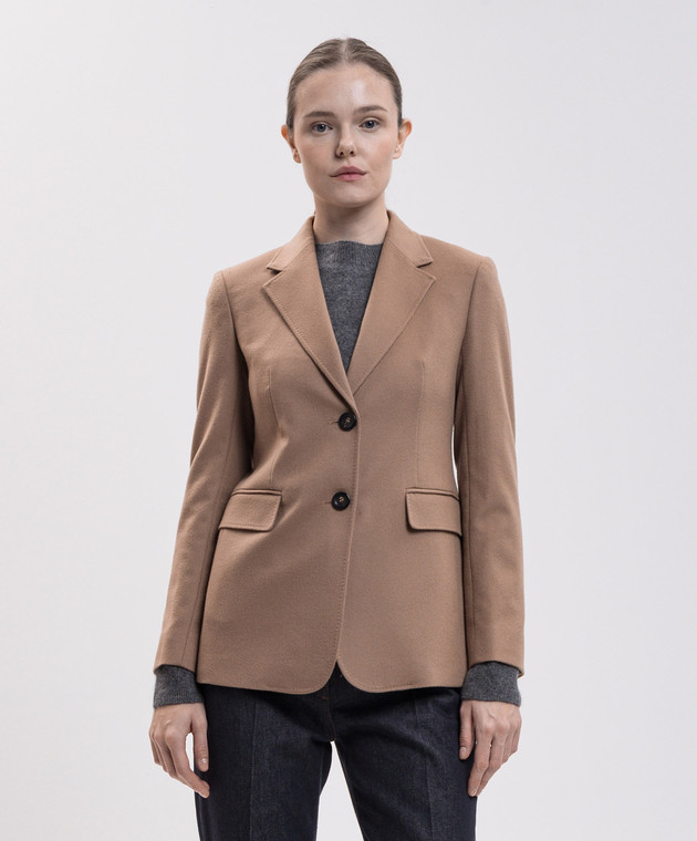 Max Mara Коричневий жакет VOLPINO з вовни MSTVOLPINO зображення 3