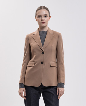 Max Mara Коричневый жакет VOLPINO из шерсти MSTVOLPINO