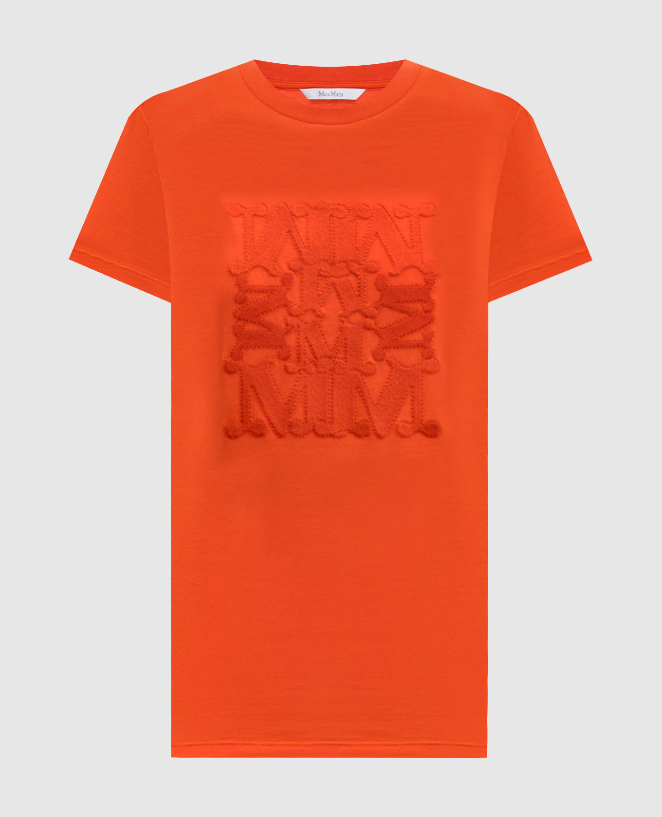 Оранжевая футболка GIOVANE с вышивкой монограммы