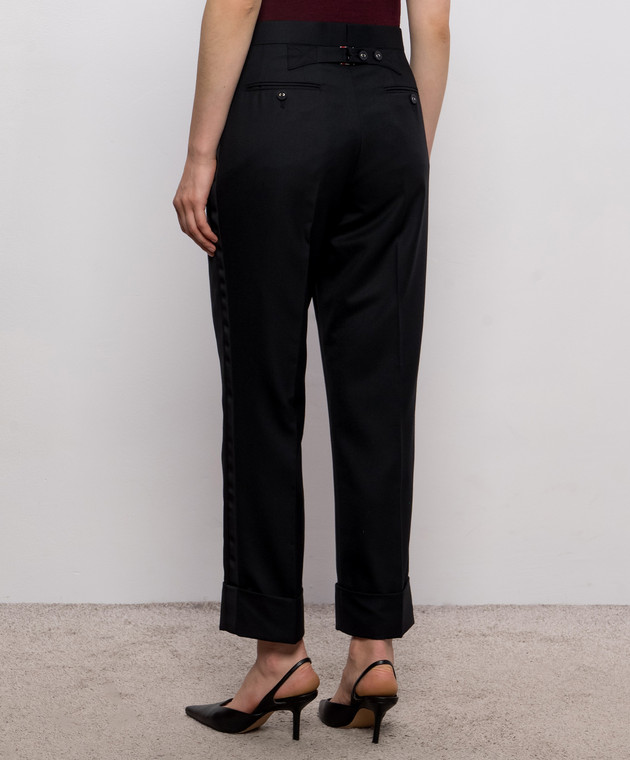 Thom Browne Черные брюки из шерсти FTC507B00626 изображение 4