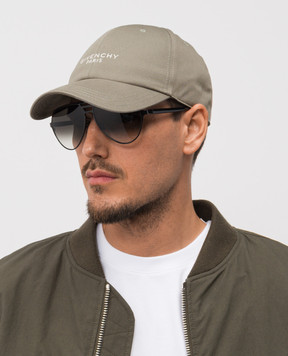 Givenchy Зелена кепка з вишивкою логотипа BPZ0CAP0C4