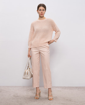 Peserico Бежевий ажурний джемпер S99121F0509110