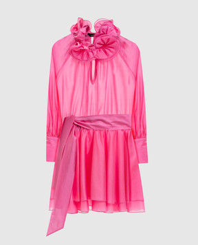 Twinset Рожева сукня міні з рюшами 261AP2181