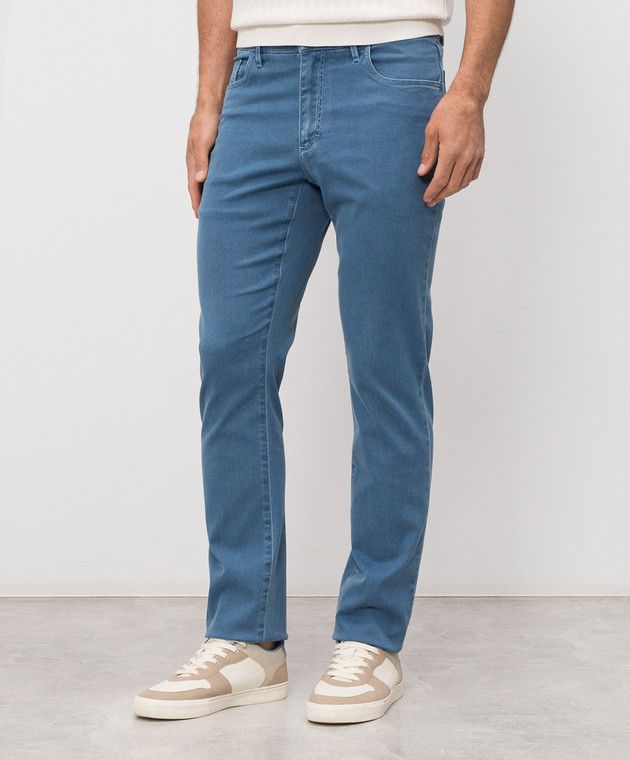 Castangia dal 1850 Блакитні джинси з патчем логотипа GDPCA202S26 зображення 3