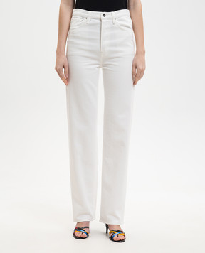 Toteme Белые джинсы с логотип патч 241WRB1046FB0083