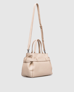 Gianni Chiarini Бежева шкіряна сумка-тоут Miranda BS11886RNGFRSH