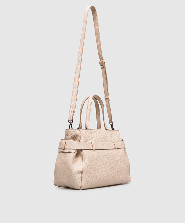 Gianni Chiarini Бежевая кожаная сумка-тоут Miranda BS11886RNGFRSH изображение 3