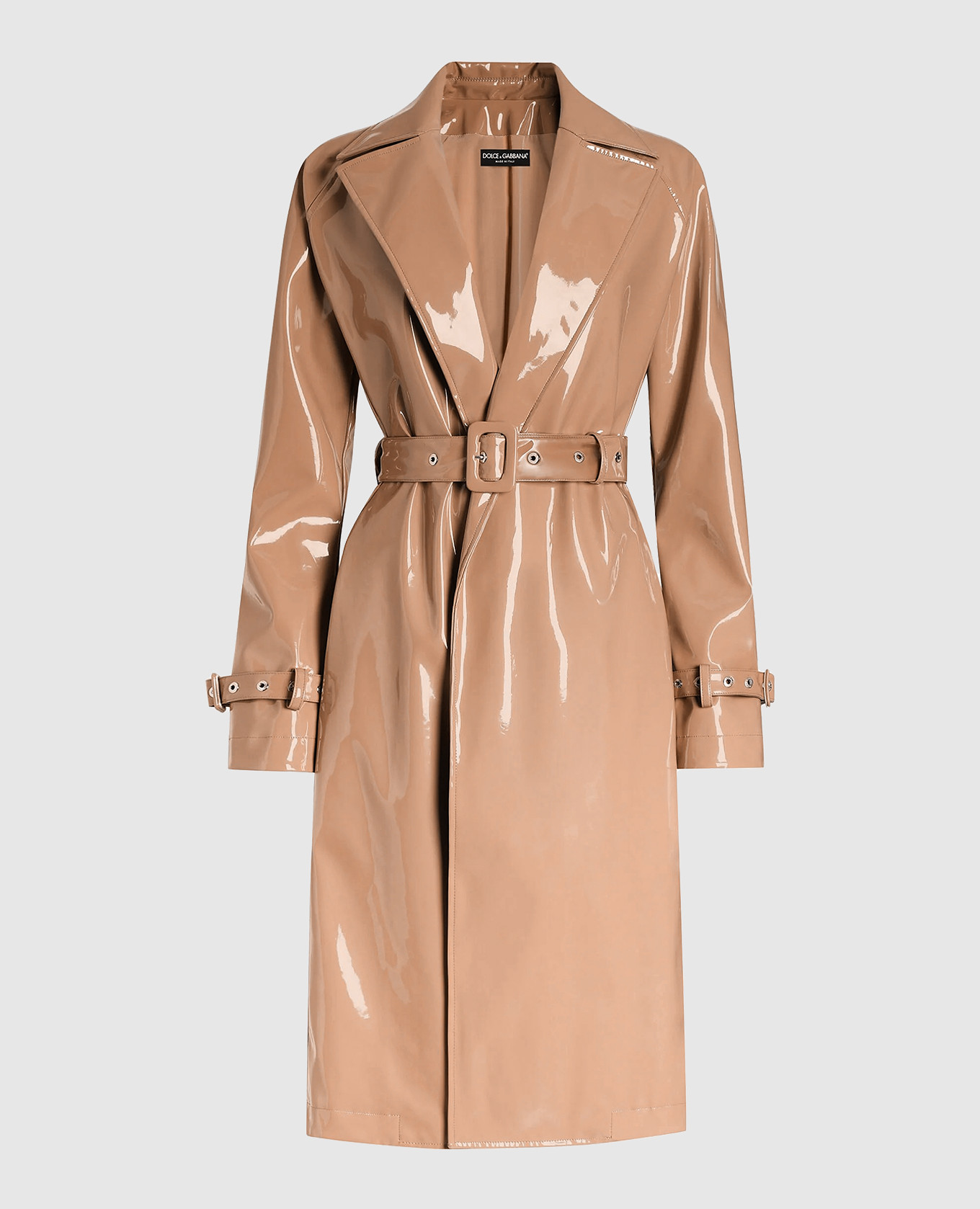 

Коричневый лакированный тренч, Тренчи