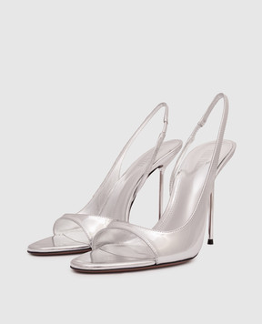 Paris Texas Сріблясті шкіряні слінгбеки Lidia PX1950XNPMR