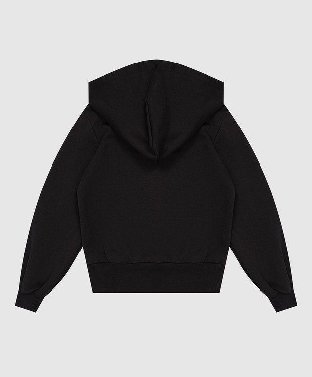 Dolce&Gabbana Дитяча чорна спортивна куртка з вишивкою логотипа L5JWDJG7QNV зображення 2