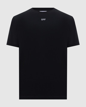 Off-White Чорна футболка Newspaper Arrow 44MAA027F5J005