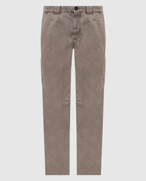 Brunello Cucinelli Серые брюки карго M225NS1060