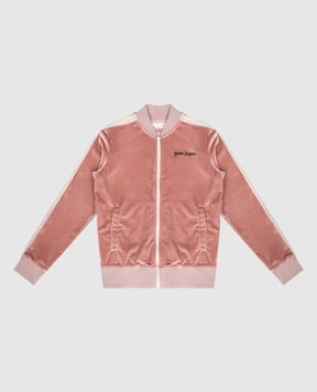 Palm Angels Детский розовый велюровый бомбер с логотипом PGBD002F25FLE00212+