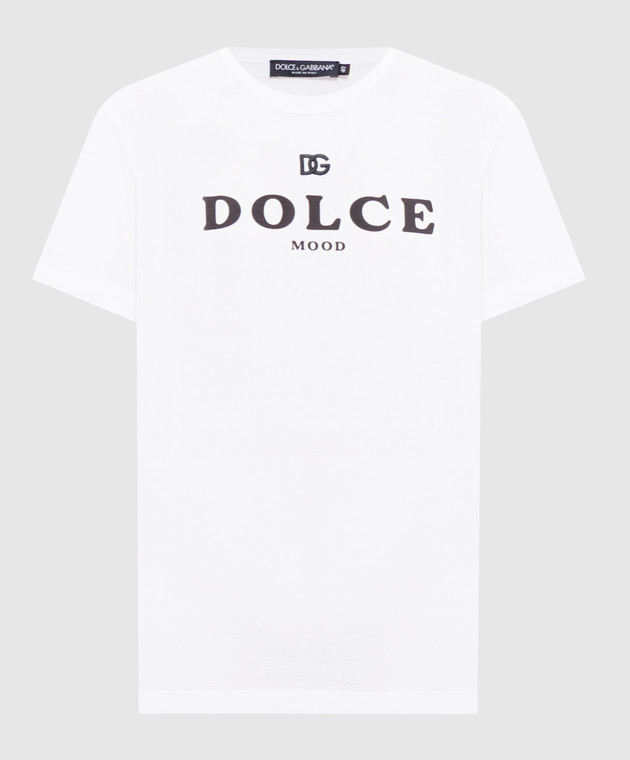 Dolce&Gabbana Белая футболка с принтом логотипа F8W56ZFU7EQ