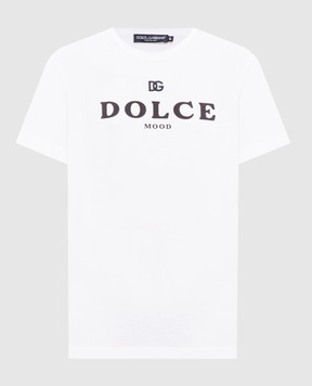 Dolce&Gabbana Белая футболка с принтом логотипа F8W56ZFU7EQ