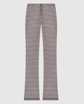 Missoni Бежевые брюки клеш с шерстью в узор DS26WI09BR015Q