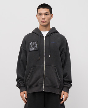 Off-White Сіра спортивна куртка Faded Painting 44MBE015F5F004