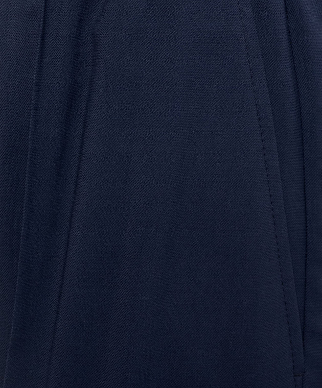 Brunello Cucinelli Синие брюки с шерстью MP542P9002 изображение 5
