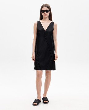 Maison Margiela MM6 Черное платье с геометрической аппликацией S62DD0061M35880